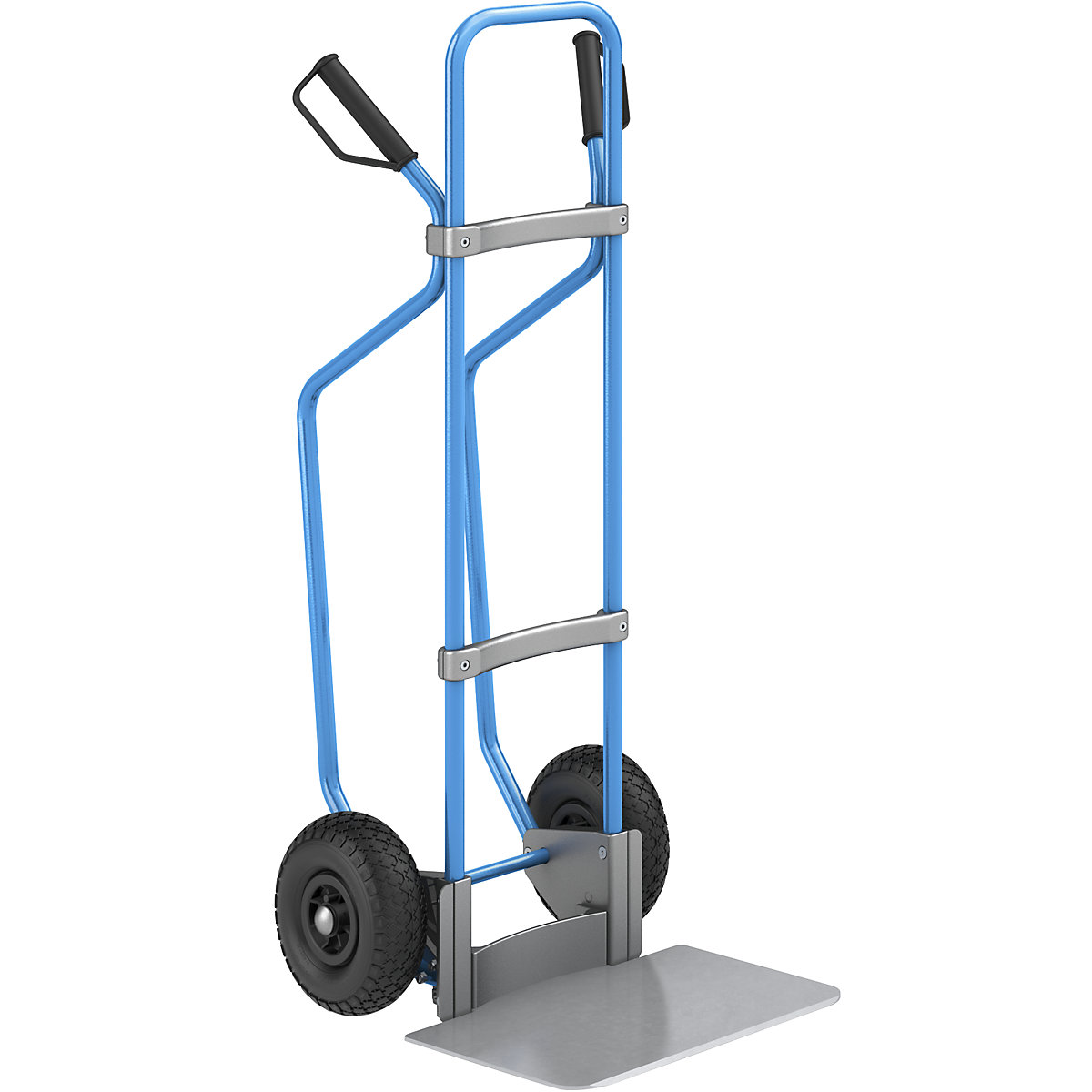 Carretilla para sacos con listones de deslizamiento, azul &ndash; eurokraft pro