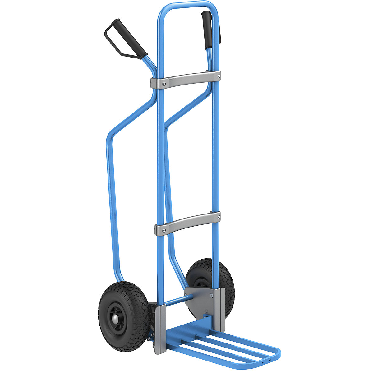 Carretilla para sacos con listones de deslizamiento, azul &ndash; eurokraft pro