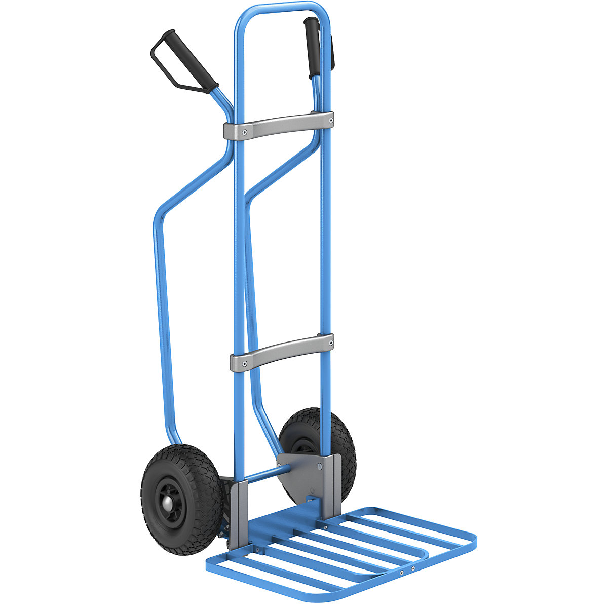 Carretilla para sacos con listones de deslizamiento, azul &ndash; eurokraft pro