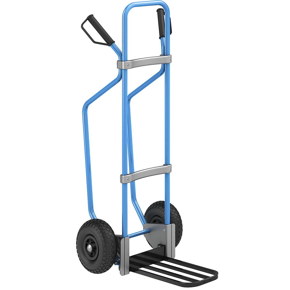 Carretilla para sacos con listones de deslizamiento, azul &ndash; eurokraft pro