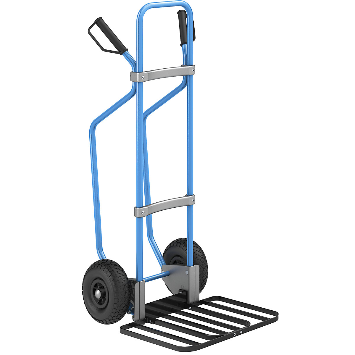 Carretilla para sacos con listones de deslizamiento, azul &ndash; eurokraft pro