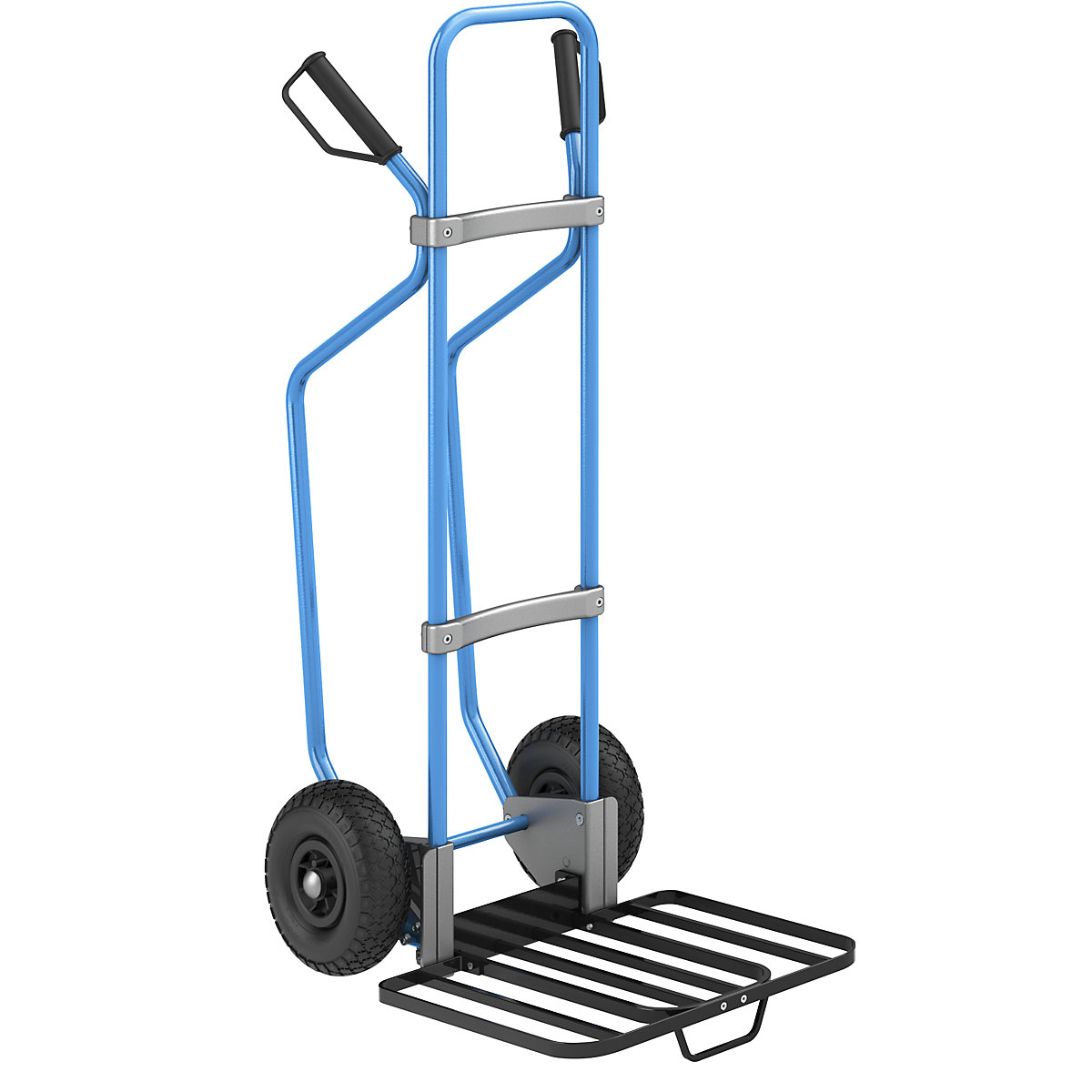 Carretilla para sacos con listones de deslizamiento, azul &ndash; eurokraft pro