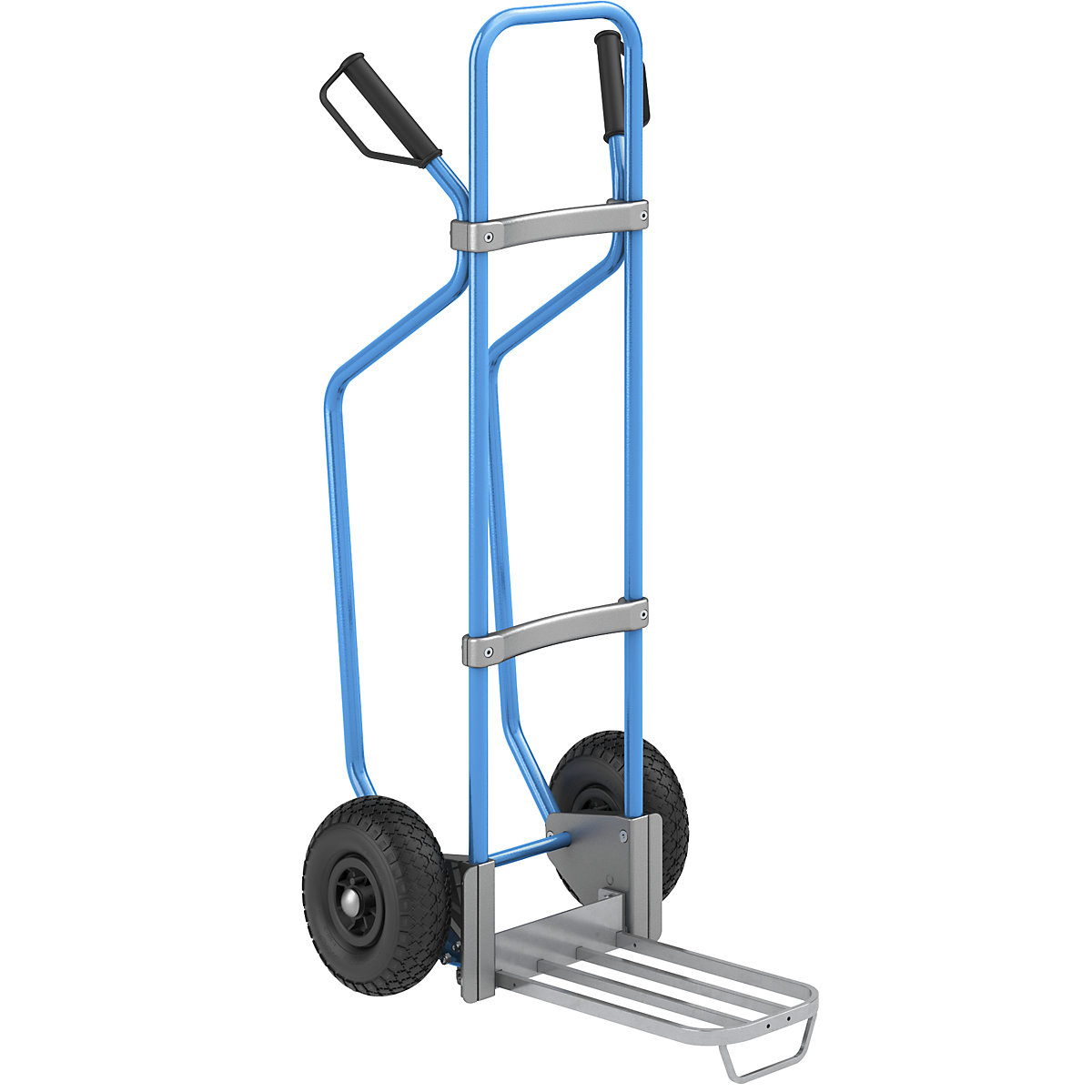 Carretilla para sacos con listones de deslizamiento, azul &ndash; eurokraft pro