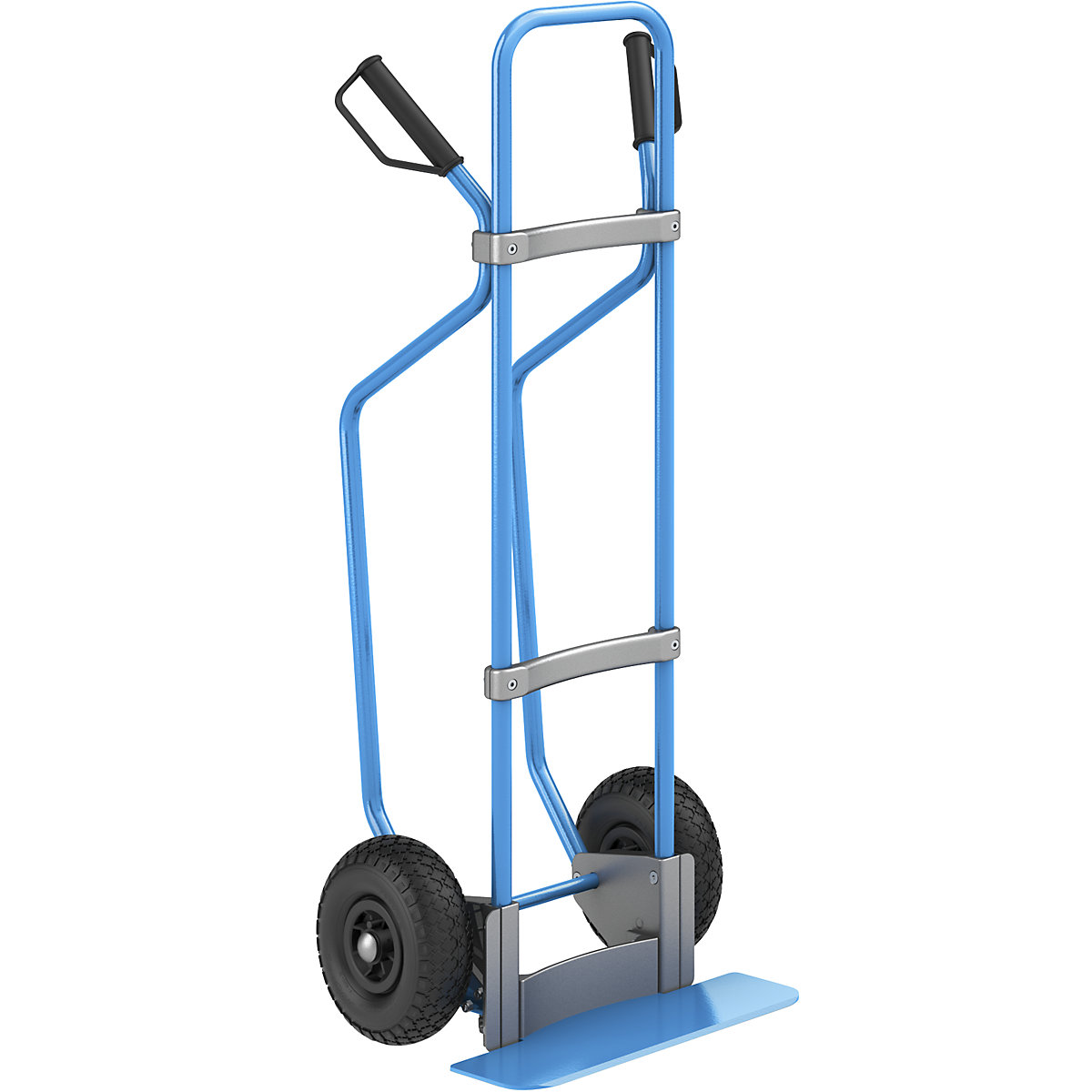 Carretilla para sacos con listones de deslizamiento, azul &ndash; eurokraft pro