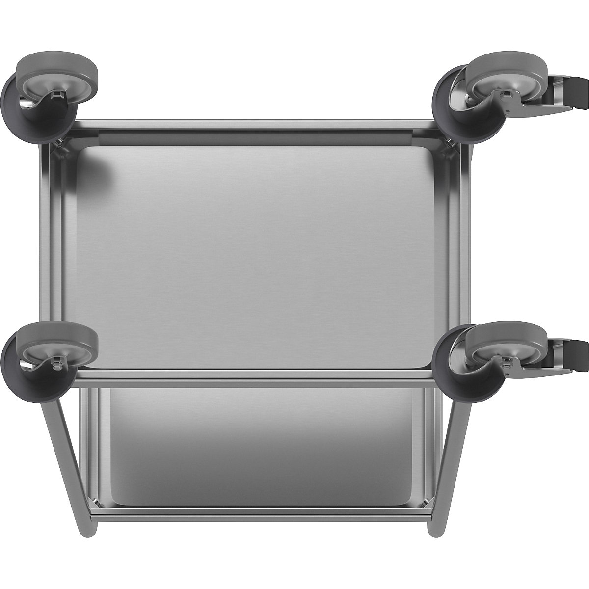 Carrito de servicio de acero inoxidable – eurokraft basic (Imagen del producto 4)-3