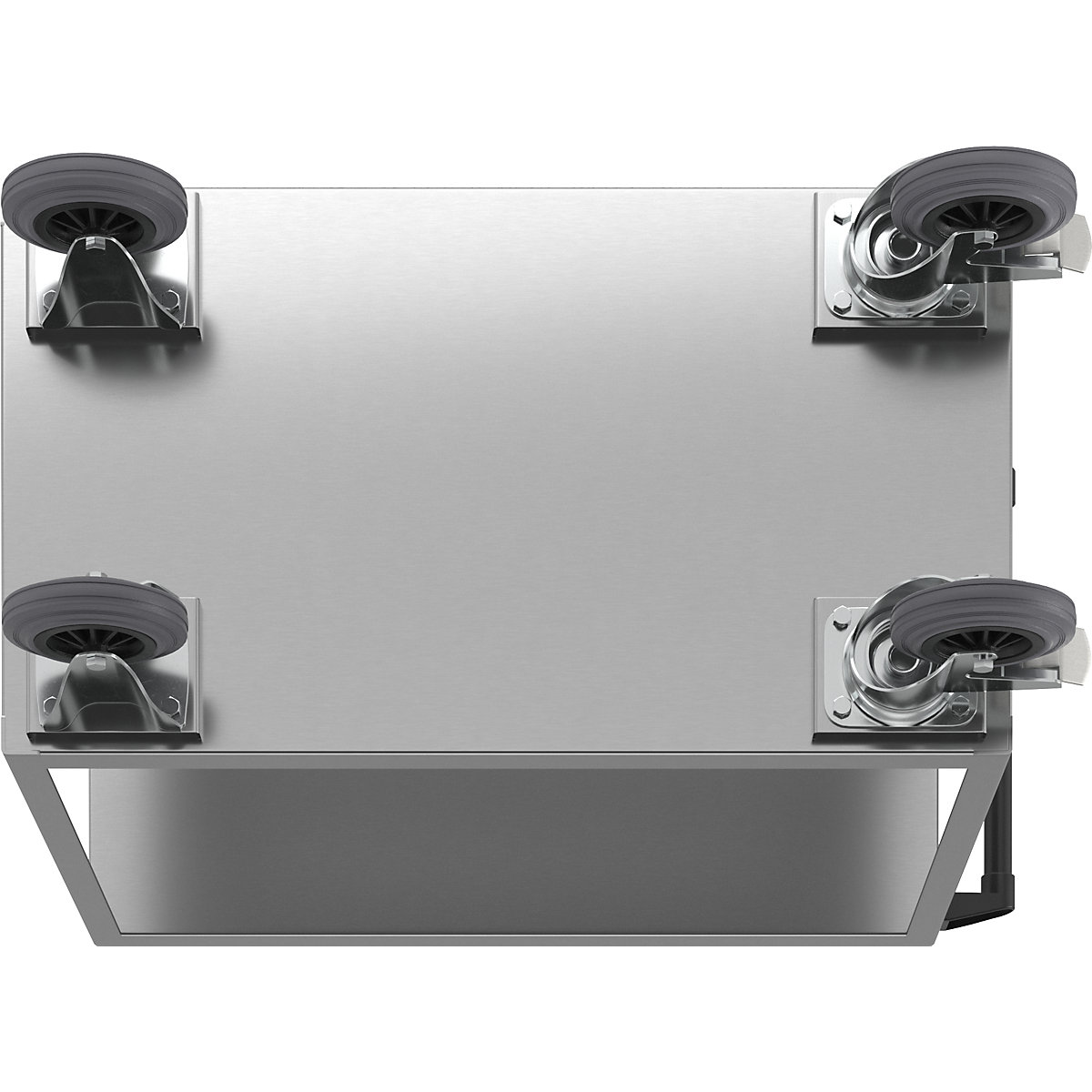 Carro de transporte de acero inoxidable – eurokraft pro (Imagen del producto 3)-2
