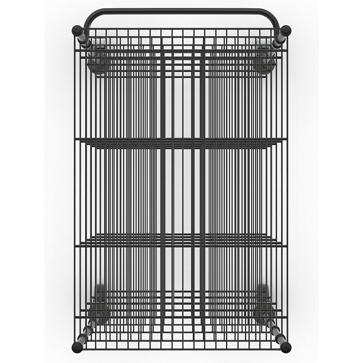 Mesa rodante con rejilla de alambre, negra (Imagen del producto 7)-6