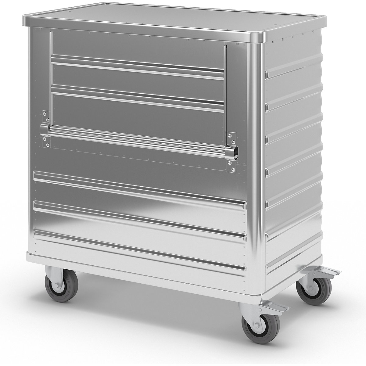 Carro-caja de aluminio, pared lateral abatible – Gmöhling (Imagen del producto 2)-1