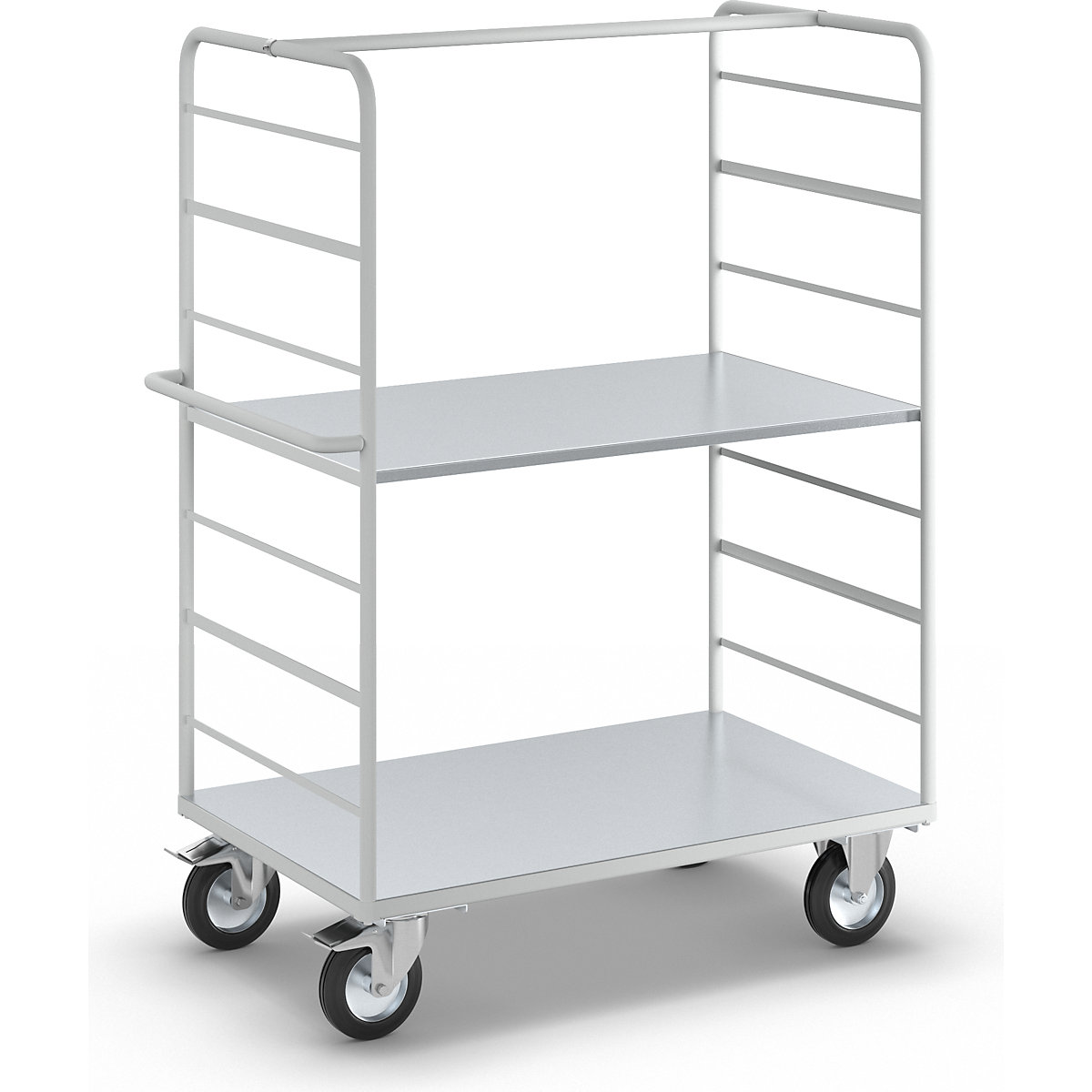 Carro con pisos ESD – eurokraft pro, con 2 paredes laterales, L x A de las camas 1175 x 720 mm, 2 pisos-6