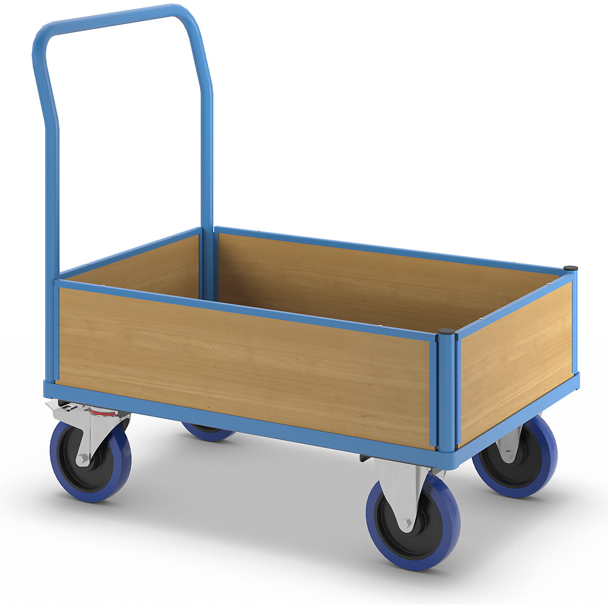 Carro de plataforma con paredes de madera – eurokraft pro (Imagen del producto 6)-5