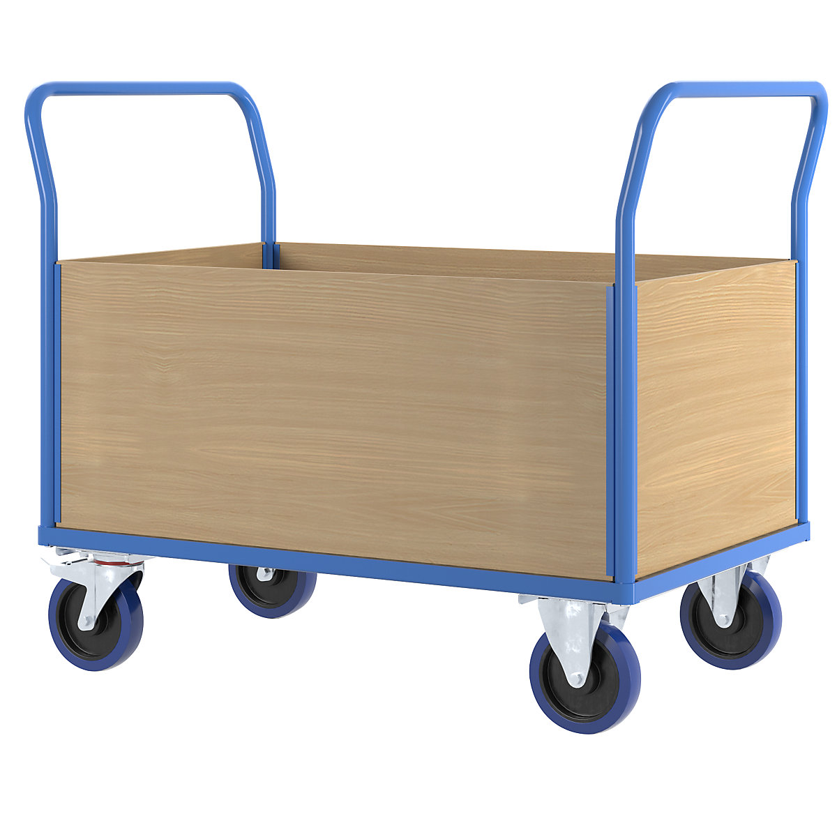 Carro de plataforma con paredes de madera – eurokraft pro (Imagen del producto 6)-5