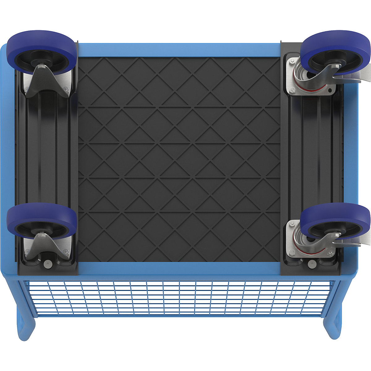 Carro de plataforma con paredes de rejilla – eurokraft pro (Imagen del producto 4)-3