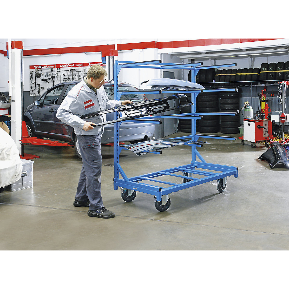Carro de estantería de brazos – eurokraft pro (Imagen del producto 3)-2