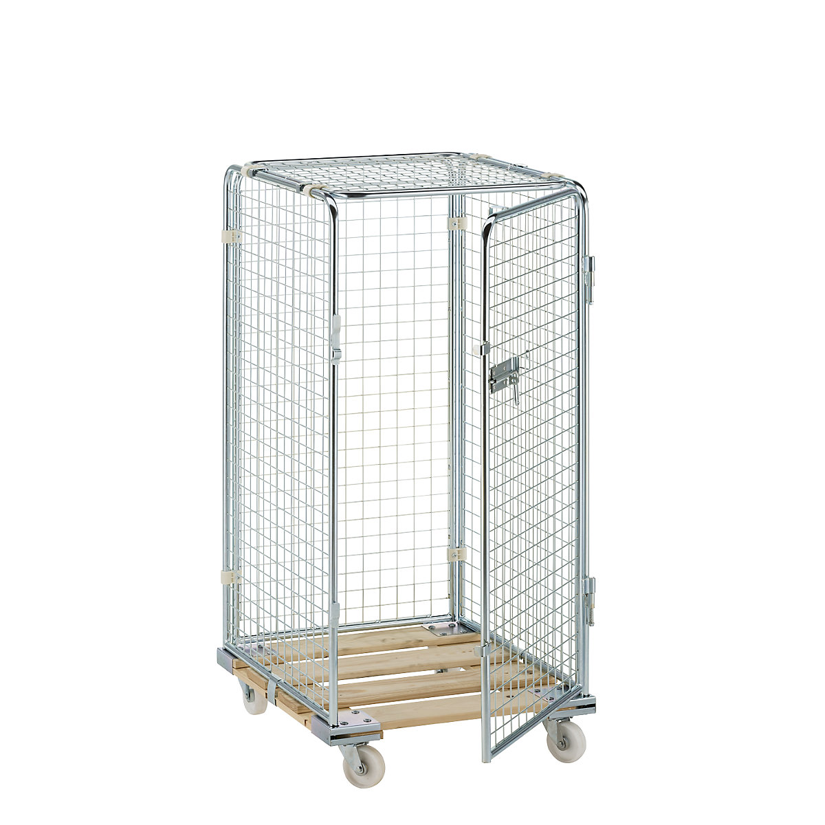 Contenedor de acero antirrobo con tablero rodante de madera (Imagen del producto 9)-8