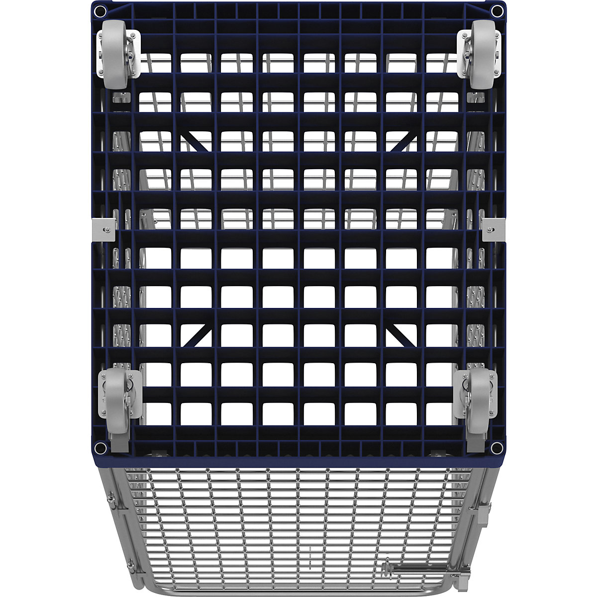 Contenedor de rejilla de alambre con tablero rodante de plástico (Imagen del producto 6)-5
