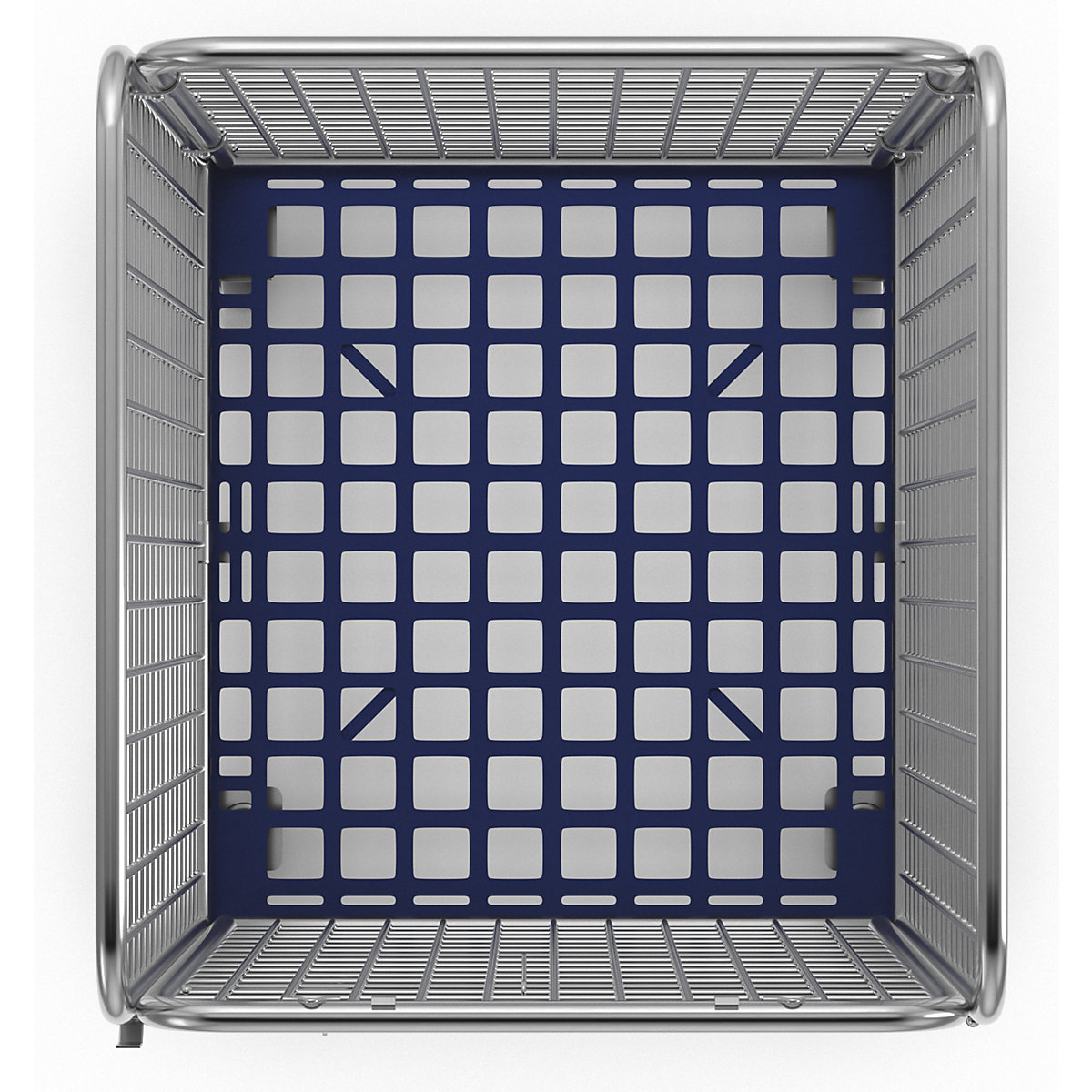 Contenedor de rejilla de alambre con tablero rodante de plástico (Imagen del producto 7)-6