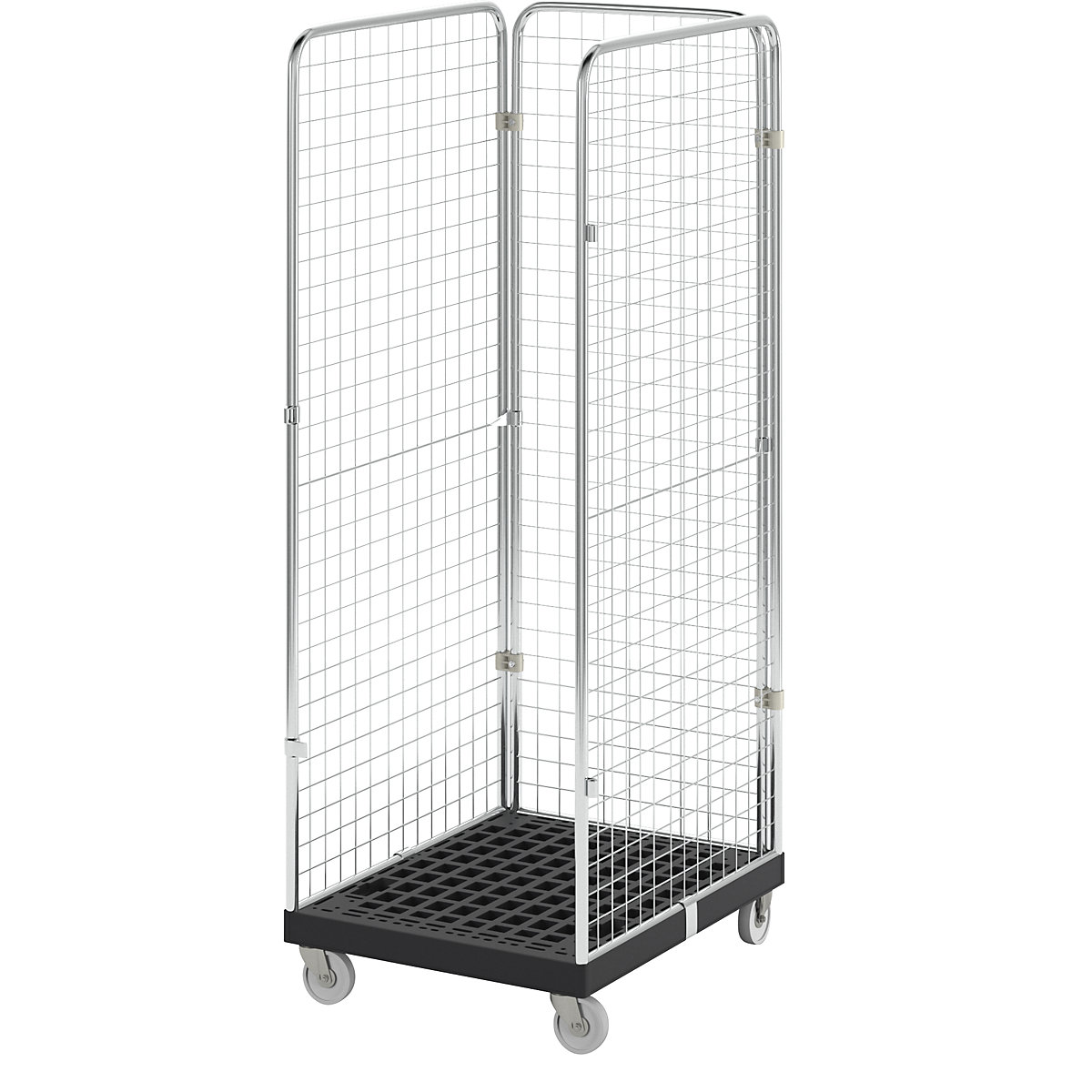 Contenedor rodante con paredes de rejilla &ndash; eurokraft basic