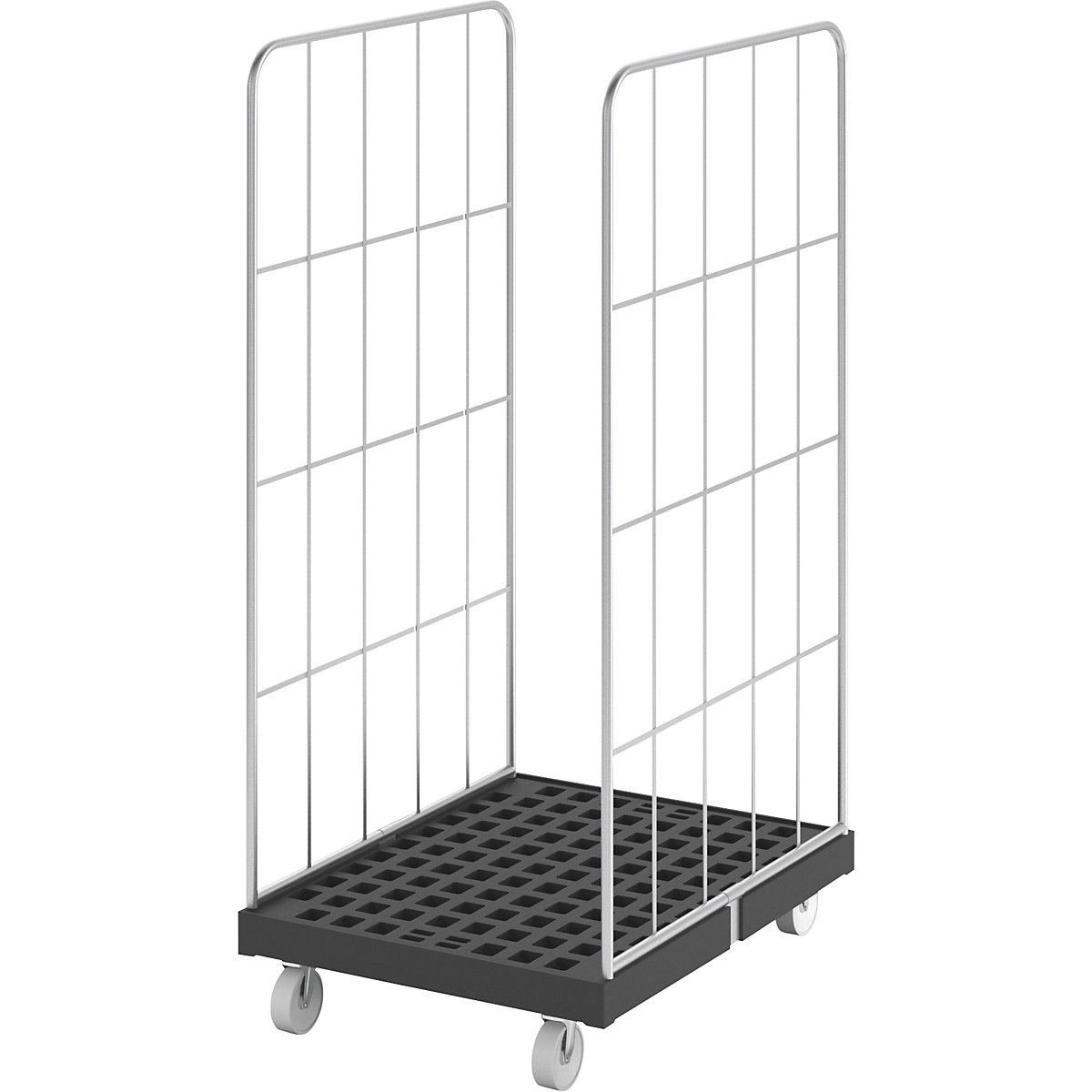 Contenedor rodante con rejilla lateral &ndash; eurokraft basic