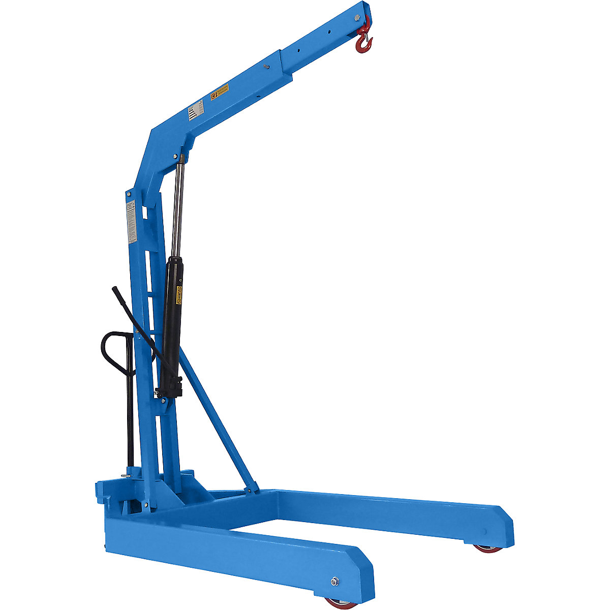 Grúa de taller BLUE: carga máx. 2000 kg, bastidor rodante paralelo