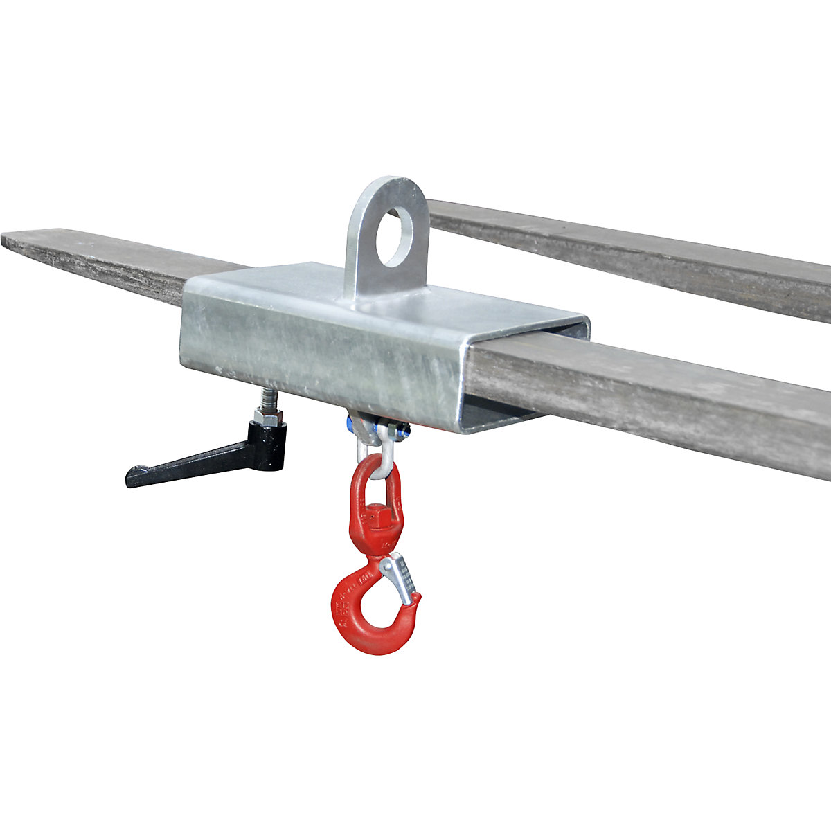 EUROKRAFTpro – Cârlig pentru sarcini pentru 1 furcă, capacitate portantă 1000 kg, zincat la cald