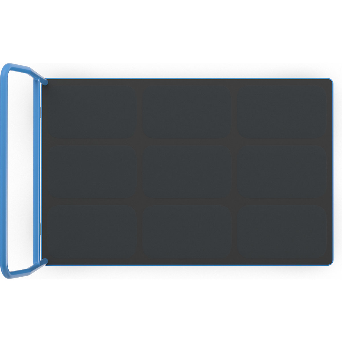 Cărucior cu platformă, cu mâner de acționare tubular – eurokraft pro (Imagine produs 5)-4