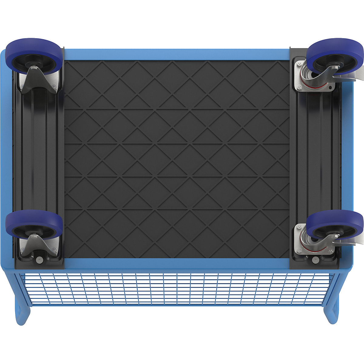 Cărucior cu platformă cu pereți din grilaj – eurokraft pro (Imagine produs 6)-5