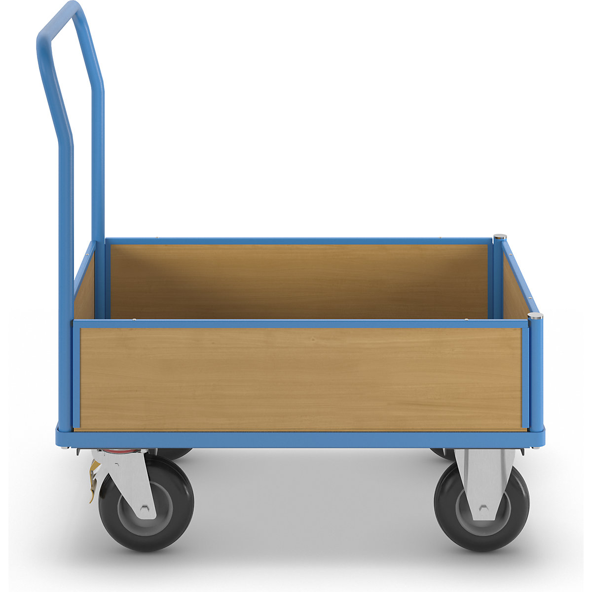 Cărucior cu platformă cu pereți din lemn – eurokraft pro (Imagine produs 2)-1