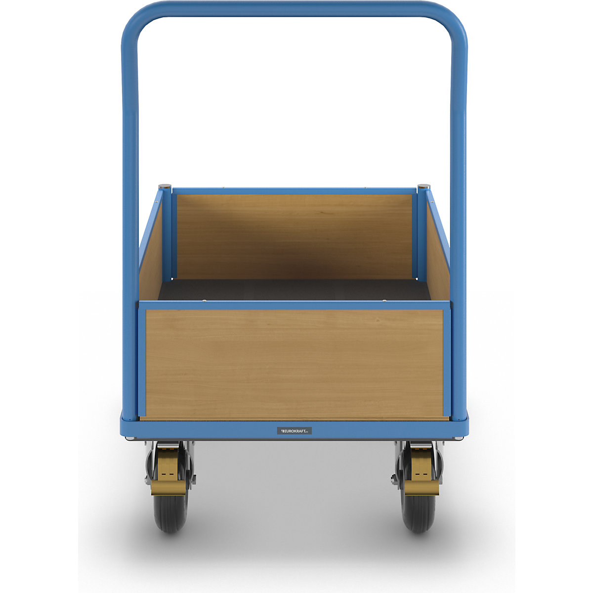 Cărucior cu platformă cu pereți din lemn – eurokraft pro (Imagine produs 3)-2