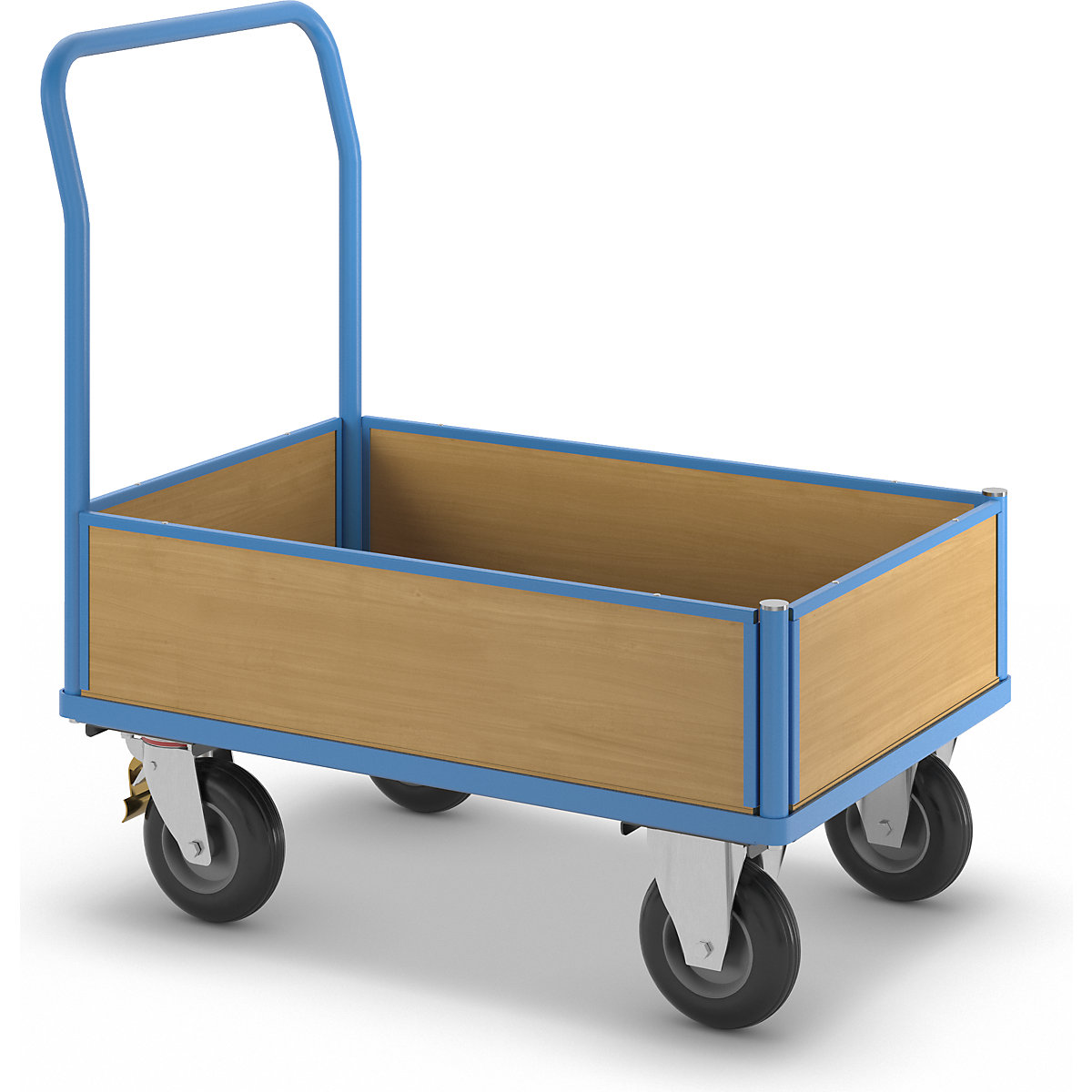 Cărucior cu platformă cu pereți din lemn – eurokraft pro (Imagine produs 6)-5