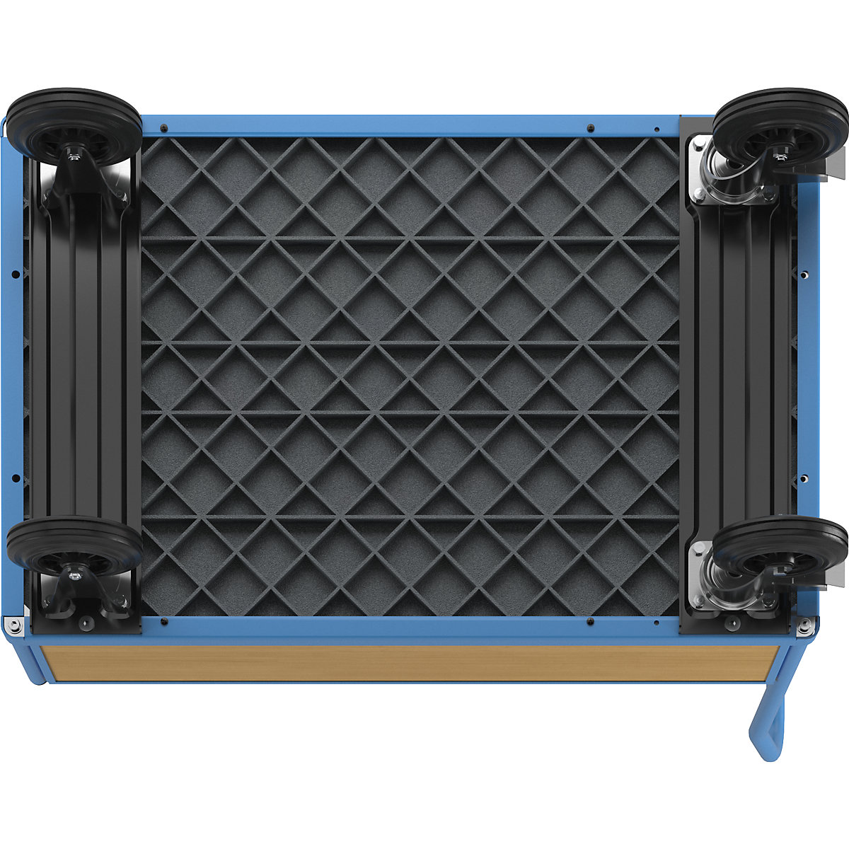 Cărucior cu platformă cu pereți din lemn – eurokraft pro (Imagine produs 6)-5