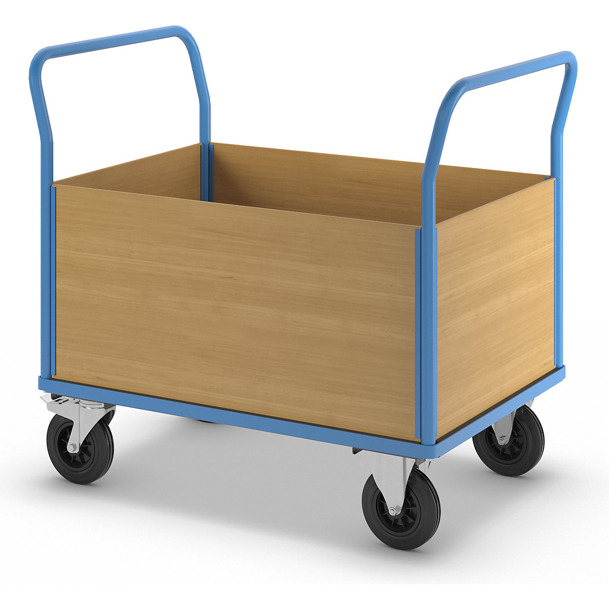 Cărucior cu platformă cu pereți din lemn – eurokraft pro (Imagine produs 7)-6