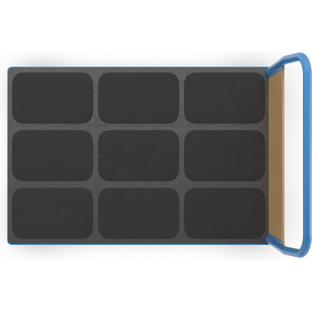 Cărucior cu platformă cu pereți din lemn – eurokraft pro (Imagine produs 7)-6