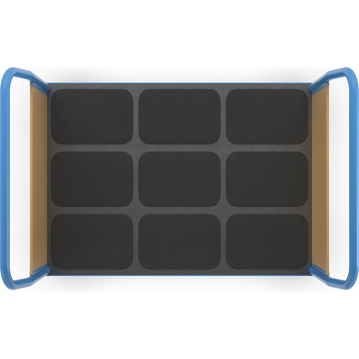 Cărucior cu platformă cu pereți din lemn – eurokraft pro (Imagine produs 5)-4