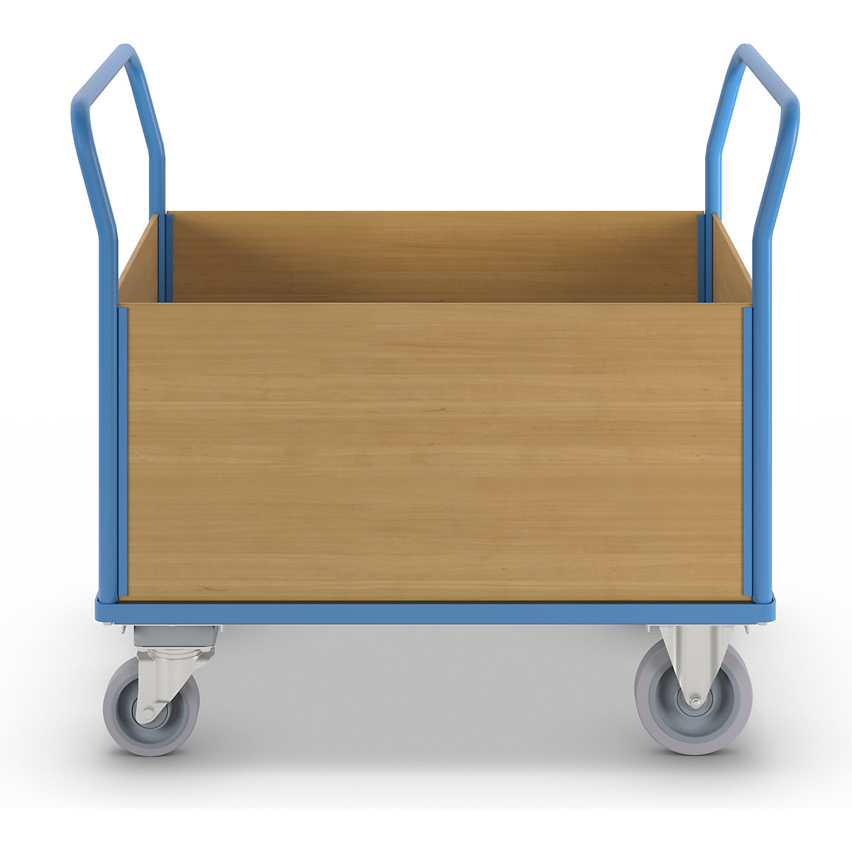 Cărucior cu platformă cu pereți din lemn – eurokraft pro (Imagine produs 2)-1
