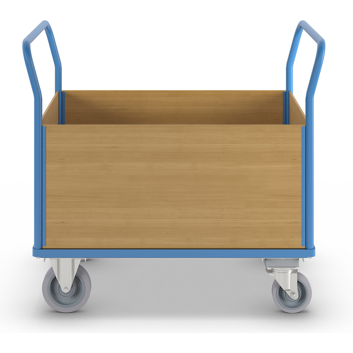 Cărucior cu platformă cu pereți din lemn – eurokraft pro (Imagine produs 4)-3