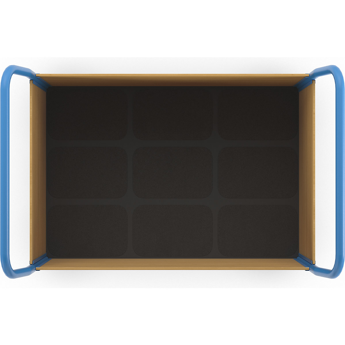 Cărucior cu platformă cu pereți din lemn – eurokraft pro (Imagine produs 5)-4