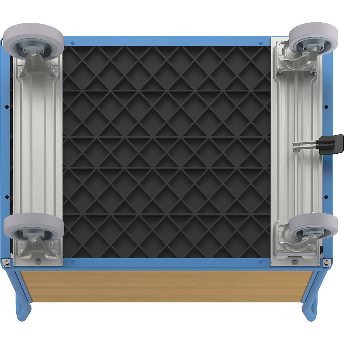 Cărucior cu platformă cu pereți din lemn – eurokraft pro (Imagine produs 6)-5
