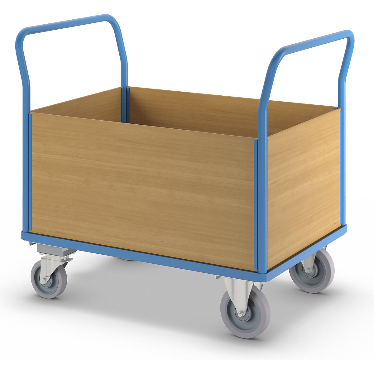 Cărucior cu platformă cu pereți din lemn – eurokraft pro (Imagine produs 7)-6