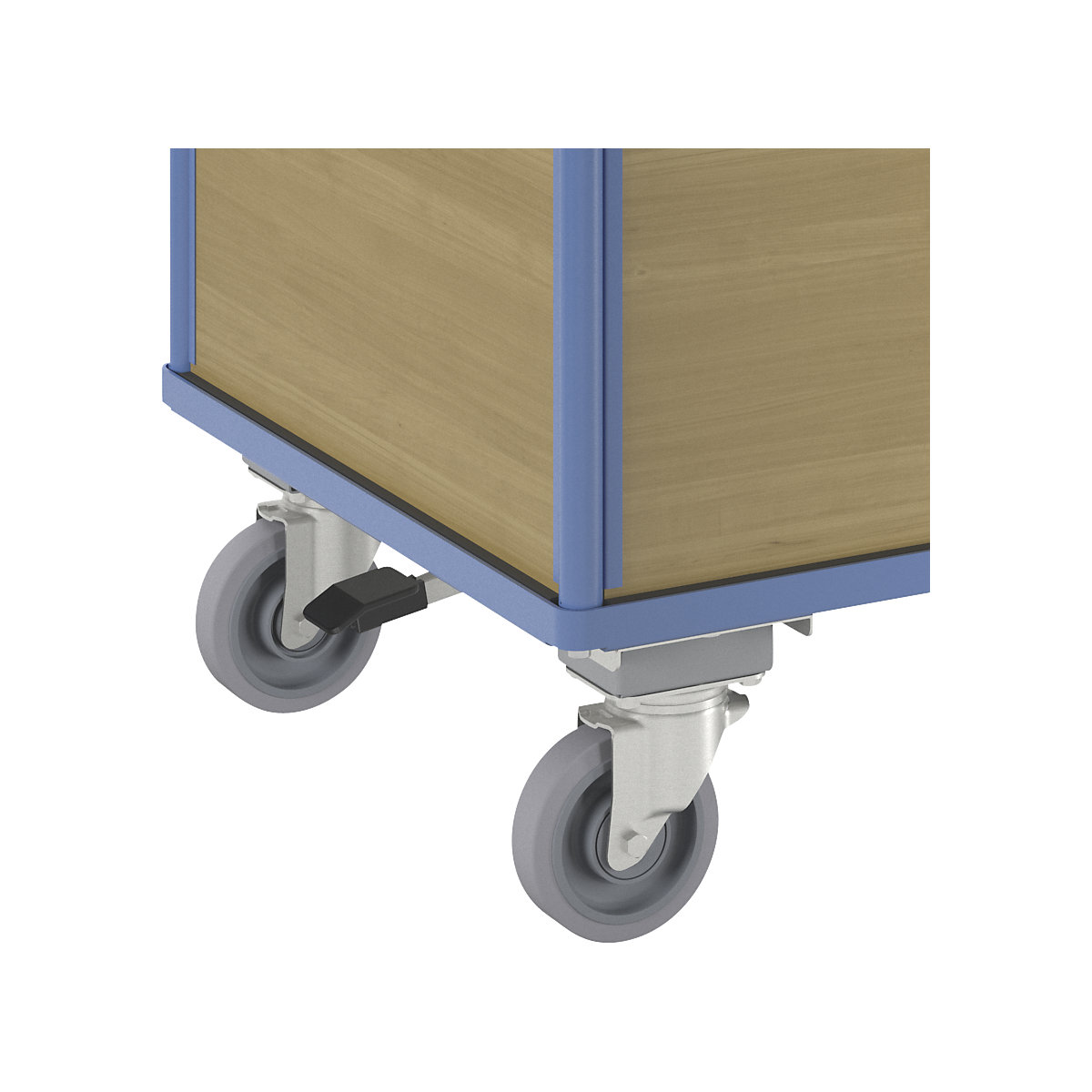 Cărucior cu platformă cu pereți din lemn – eurokraft pro (Imagine produs 8)-7