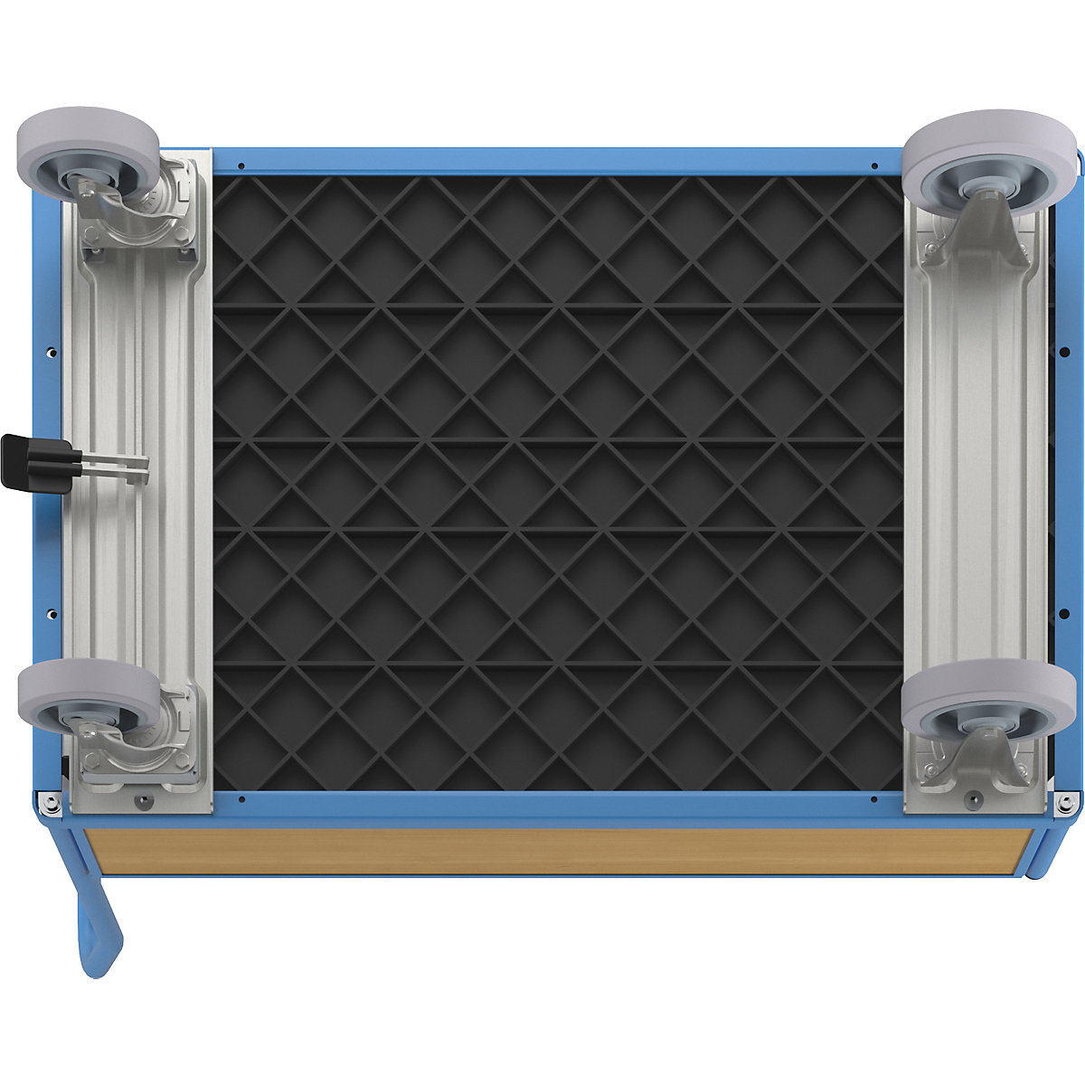 Cărucior cu platformă cu pereți din lemn – eurokraft pro (Imagine produs 6)-5