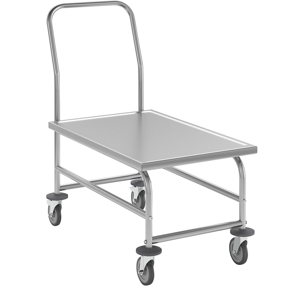 Cărucior cu platformă din inox – Kongamek, capacitate portantă 100 kg, lung. x lăț. x î. 825 x 520 x 970 mm-11