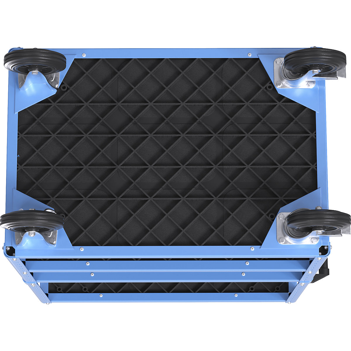 Cărucior etajat CustomLine, deschis pe 4 laturi – eurokraft pro (Imagine produs 3)-2