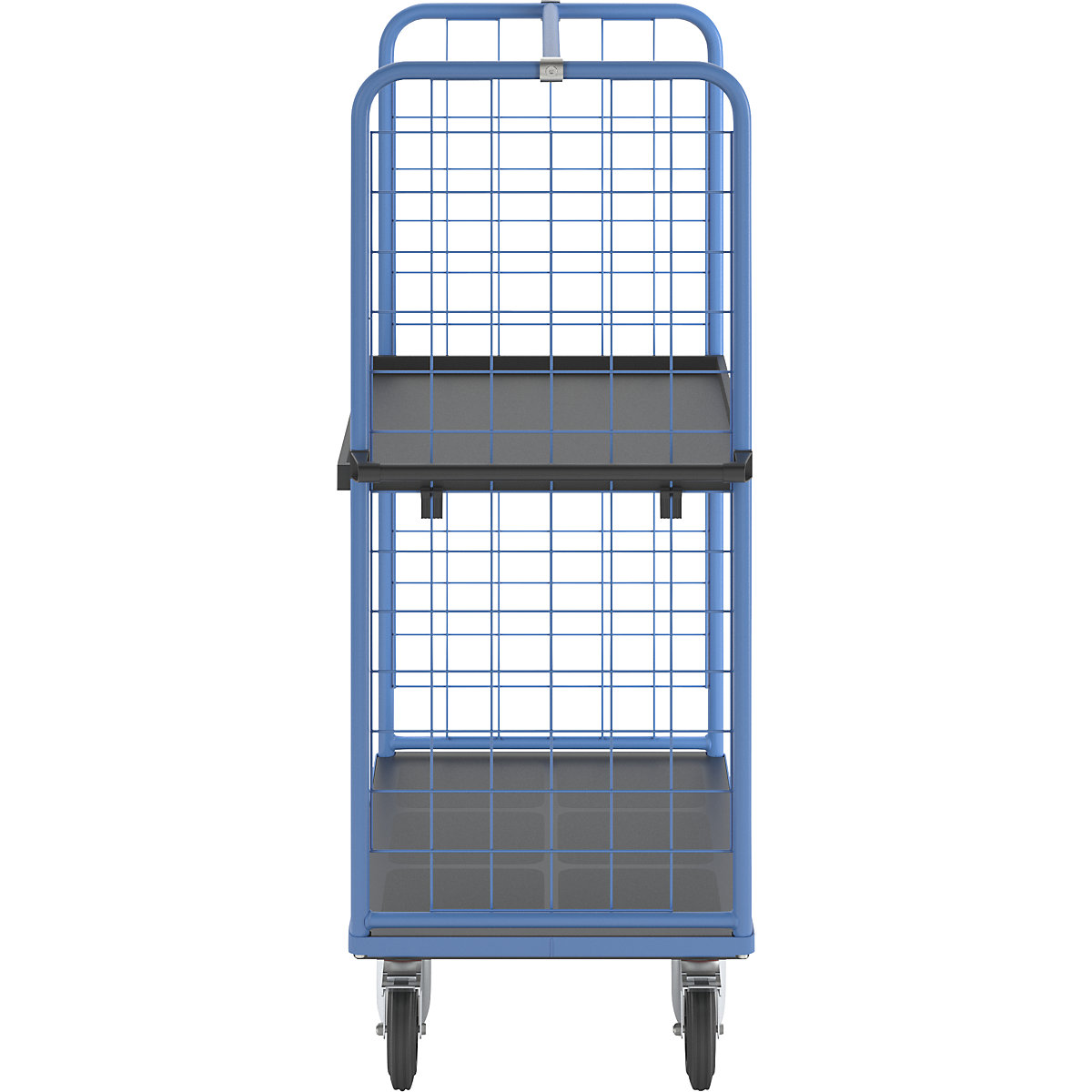 Cărucior etajat cu pereți laterali din grilaj – eurokraft pro (Imagine produs 5)-4