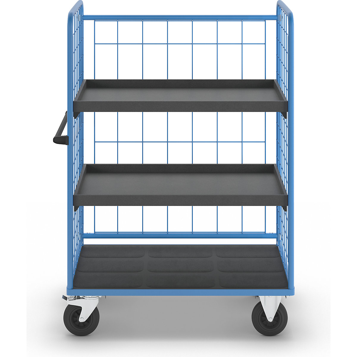 Cărucior etajat cu perete din grilaj pe trei părți – eurokraft pro (Imagine produs 18)-17