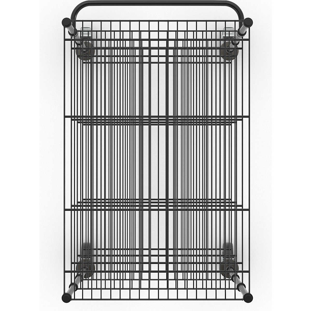 Cărucior cu banc de lucru cu grilaj din sârmă, negru (Imagine produs 7)-6