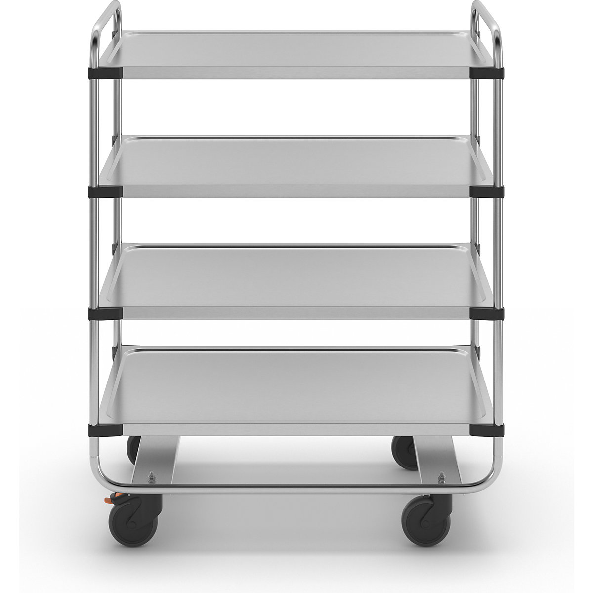 Cărucior din inox pentru servire, montat (Imagine produs 2)-1
