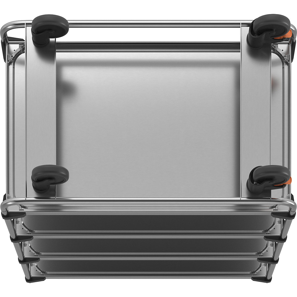 Cărucior din inox pentru servire, montat (Imagine produs 6)-5