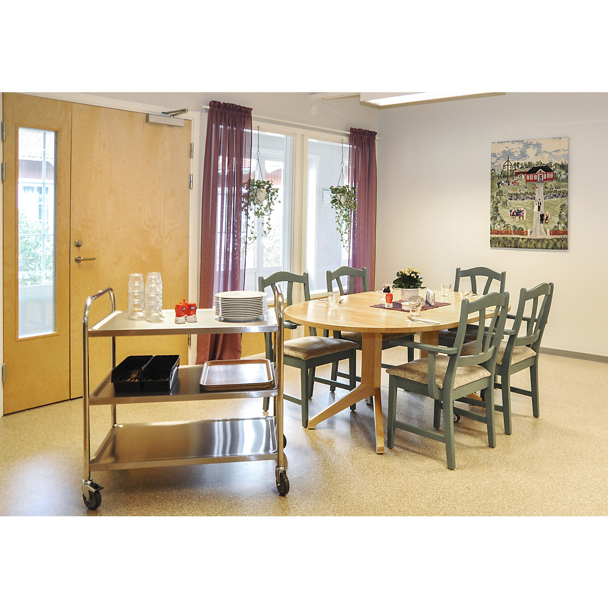 Cărucior din inox pentru servire – Kongamek (Imagine produs 3)-2