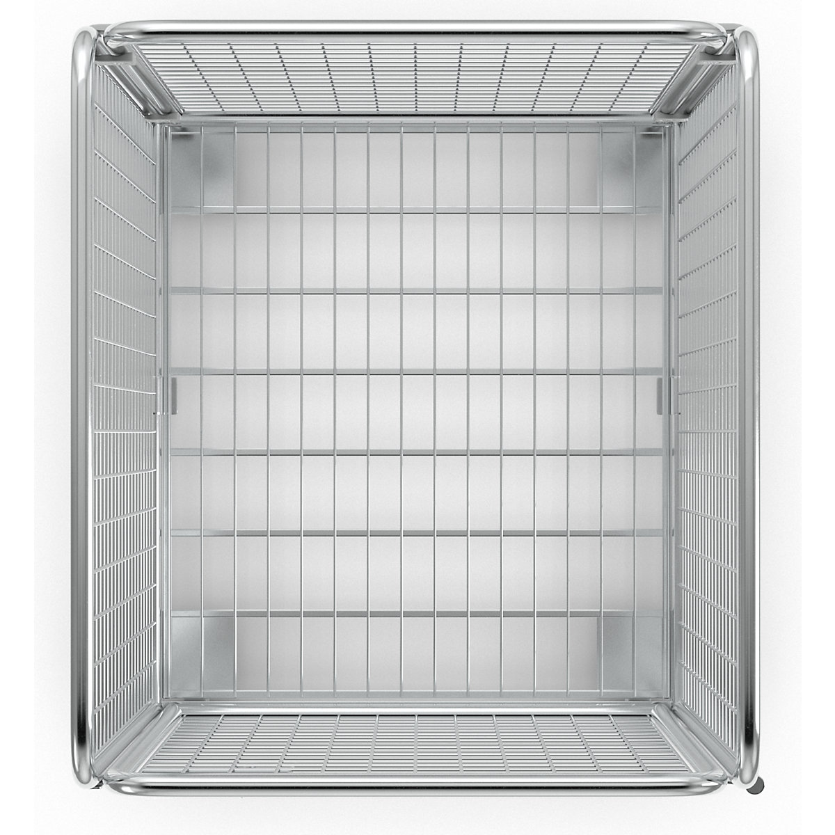 Container din grilaj de sârmă cu placă de rulare din oțel (Imagine produs 4)-3