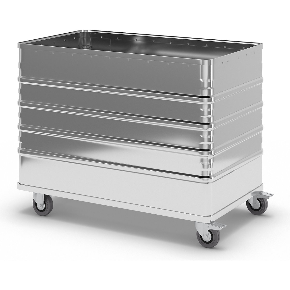 Cărucior tip container din aluminiu, pereți plini – Gmöhling (Imagine produs 4)-3